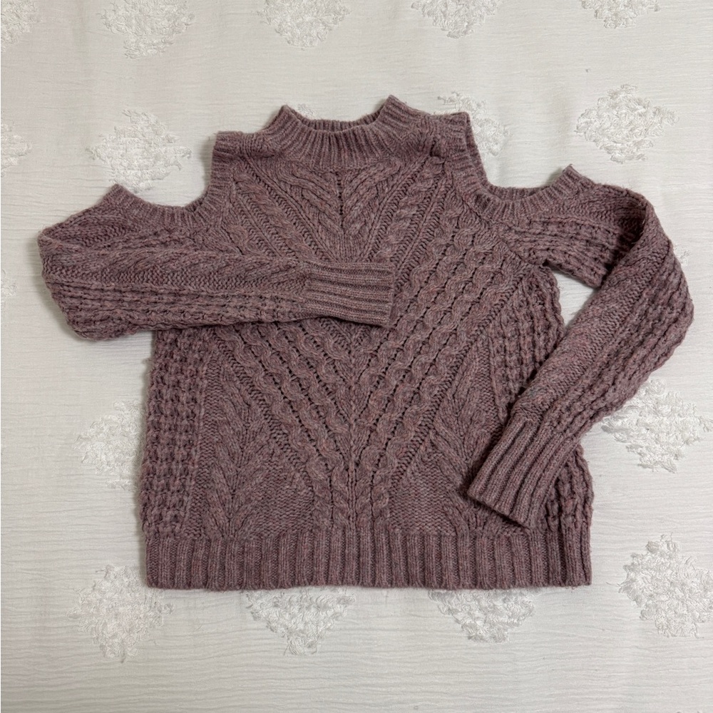 Express Cold Shoulder Knit Sweater